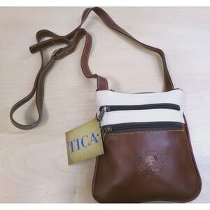 Tica Leather Rio Crossbody Purse Brown Governor's Club Kiawah Island Golf Resort